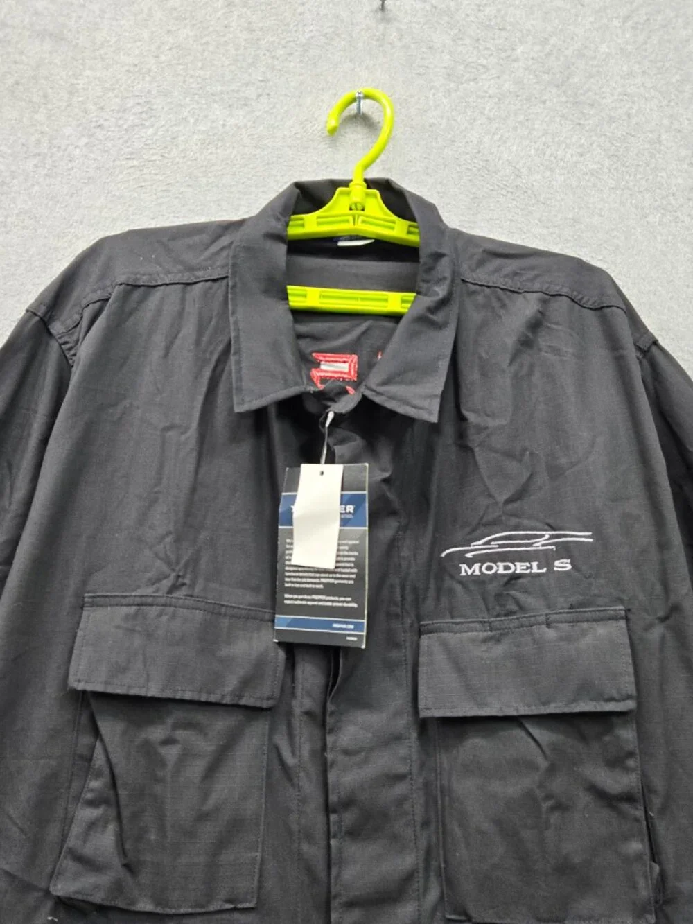 Tesla Model S Men Coat XL Black Propper BDU Ripstop Logo Embroidered NWT